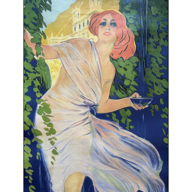 About This Piece: A poster after Leopoldo Metlicovitz's celebrated Grande Stagione San Pellegrino design — an emblem of...
