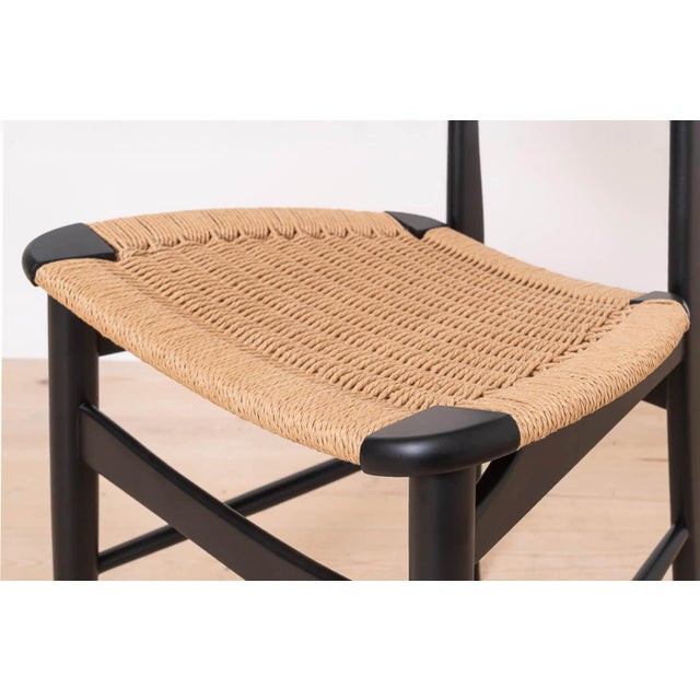 Scandinavian Modern Dining Chairs with Rope Seating and Backrest, 1960s, Set of 6 For Sale - Image 10 of 16