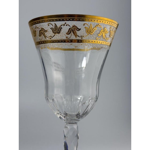 Glass Antique Thistle Crystal Wine Glass from Saint Louis, 1890s For Sale - Image 7 of 9