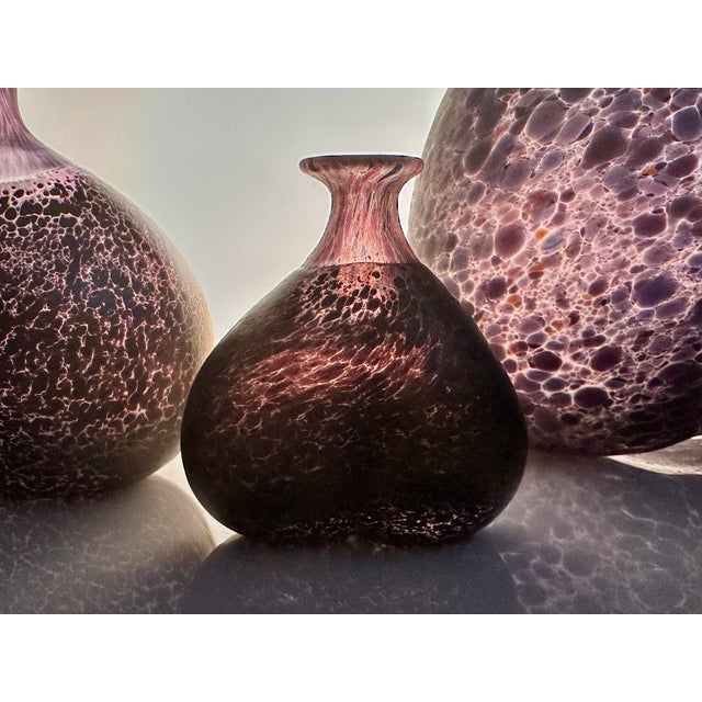 Glass Art Vases by Bertil Vallien for Kosta Boda, Sweden, 1980s, Set of 4 For Sale - Image 7 of 18