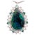 Natural Finely Faceted Quality Opal Diamond Pendant with 18" Gold Chain 3.25 TCW GIA Certified $8,950 211197 This is a...