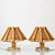 Brown Vintage French Riviera Rattan Table Lamps in the style of Louis Sognot, 1960s, Set of 2 For Sale - Image 8 of 12