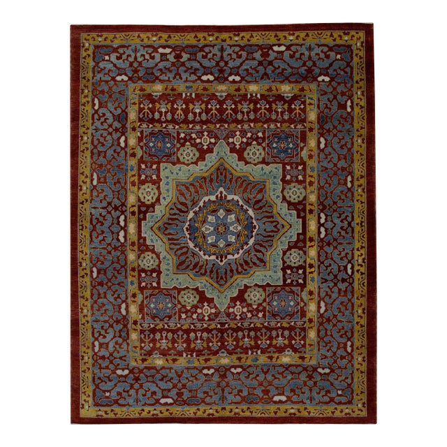 Modern Turkish Fine Woven Oushak Rug 8'3" x 9'11" For Sale