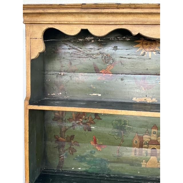 Mid-Century Modern Vintage Gustavian Casa Gusto Hand Painted Hutch For Sale - Image 3 of 14