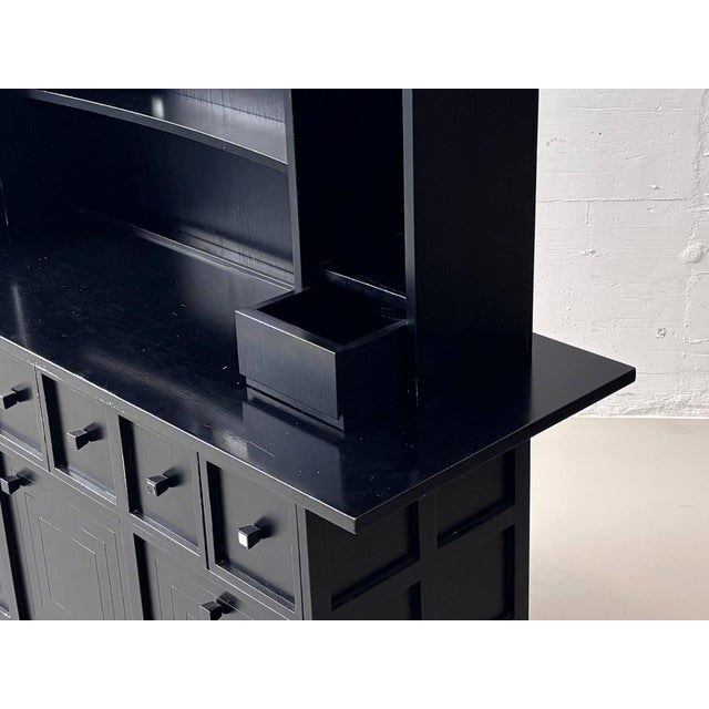 Black Ash Sideboard by Charles Rennie Mackintosh on Casters, 1980s For Sale - Image 8 of 18