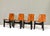 Cognac Leather Tre 3 Dining Chairs by Angelo Mangiarotti for Skipper, 1978, Set of 4 For Sale - Image 3 of 17
