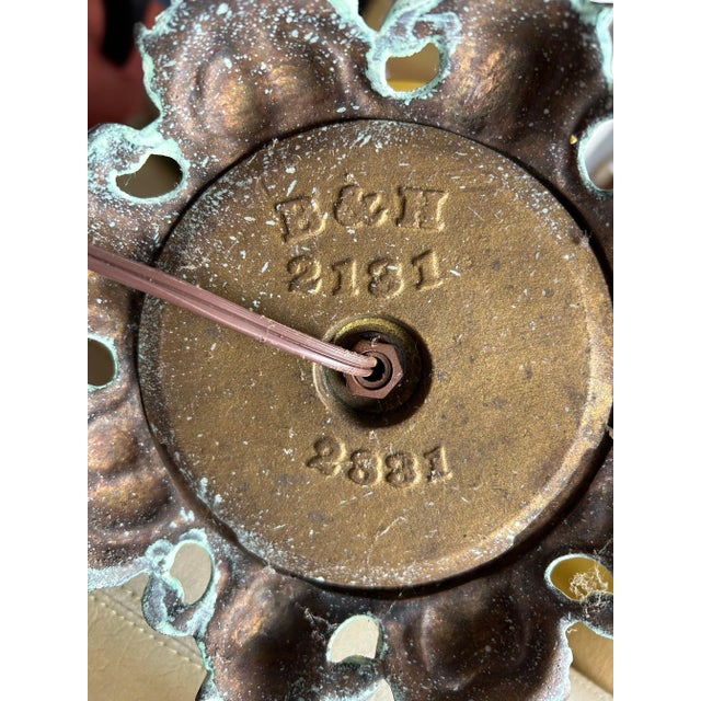 1920's French Style Bradley & Hubbard (B&h) Oil Lamp Converted to Electric For Sale - Image 9 of 9