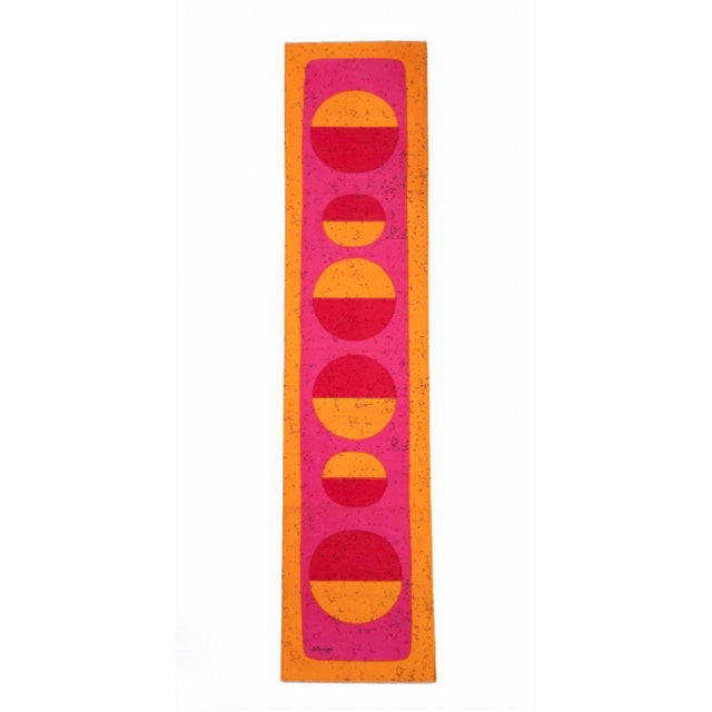 1970s Mid-Century Modern German Pop Art Screen-Printed Wall Hanging by Traute Sänger, 1970s For Sale - Image 5 of 5
