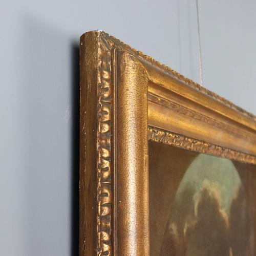 Painting with Allegory of America, 1700s, Oil on Canvas For Sale - Image 9 of 11