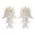 Contemporary Diamanted Transparent “Selle-Petali ” Murano Glass Wall Sconce in Mazzega Style-Set of Two For Sale