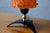 Vintage Table Lamp with Orange Frosted Acrylic Shade and Brass Tripod Base, 1960s For Sale - Image 9 of 11