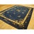 1900s Floral Deco Blue Navy Antique Chinese Peking Room Size Knotted Wool Rug For Sale In New York - Image 6 of 11