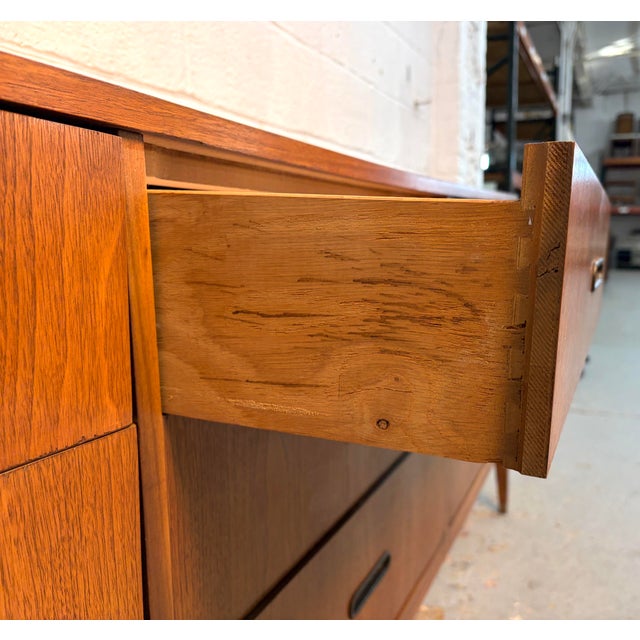 Mid 20th Century Mid 20th Century Modern Nine Drawer Dresser For Sale - Image 5 of 12