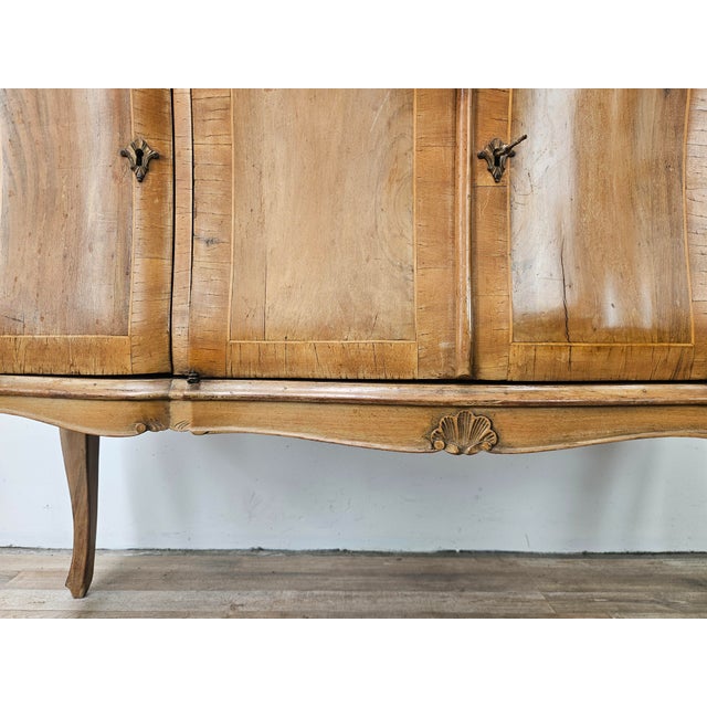 Small Baroque-Style Walnut Sideboard with Four Doors, 1960 For Sale - Image 17 of 18