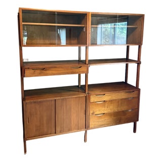 Noral Olson Kopenhavn Mid Century Danish Freestanding Wall Unit For Sale