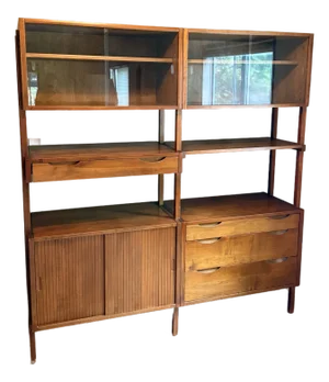 Noral Olson Kopenhavn Mid Century Danish Freestanding Wall Unit