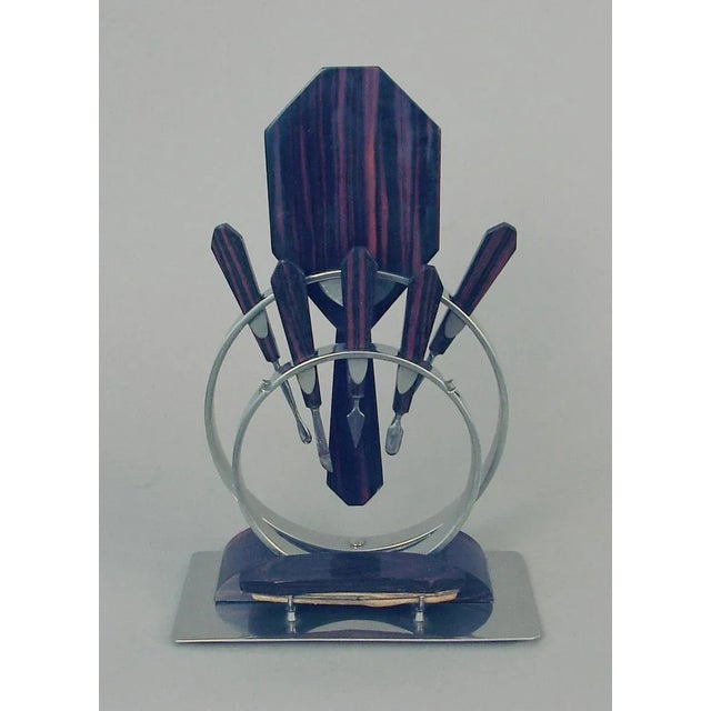 Art Deco Era French Manicure Set With Hand Mirror and Implements - Set of 8 For Sale - Image 4 of 4