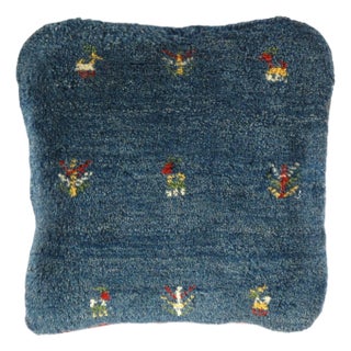 Fine Hand Knotted Persian Gabbeh Pillow For Sale