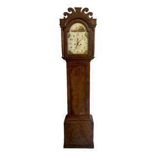 Antique George III Mahogany Arch Dial Long Case Clock, 1800 For Sale
