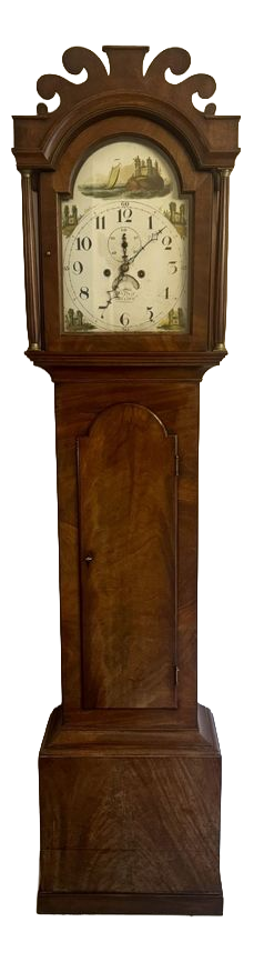 Antique George III Mahogany Arch Dial Long Case Clock, 1800