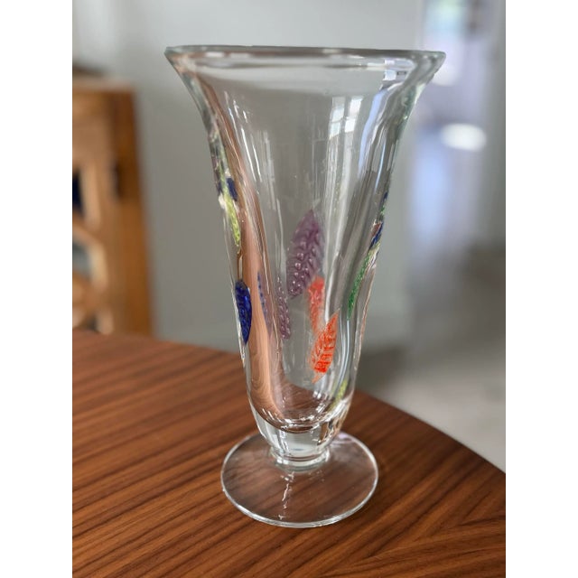 Late 20th Century Dansk Burchetta Bubble Leaf Glass Vase For Sale In Houston - Image 6 of 10