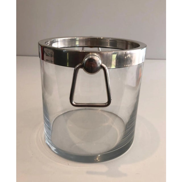 Circa 1970 French Silver Plated and Glass Champagne Bucket For Sale - Image 11 of 13