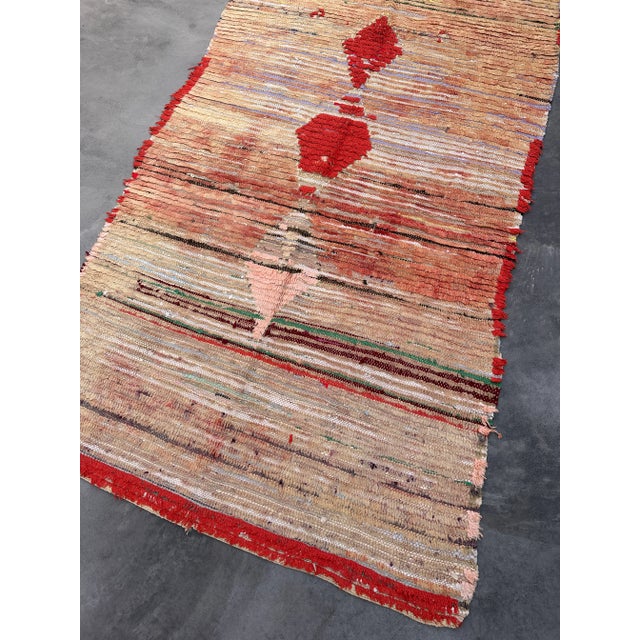 Pink Flatweave Moroccan Rug - 4'5" X 7'8" Ft For Sale - Image 4 of 10