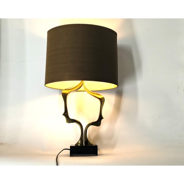 Metal Vintage Bronze Table Lamp from Willy Daro, 1970s For Sale - Image 7 of 13