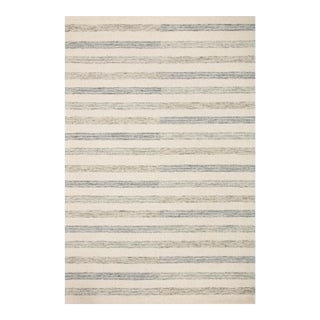 Chris Loves Julia x LoloiChris Ivory / Slate 18" x 18" Sample Rug For Sale