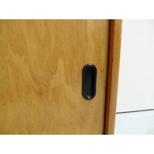 Wood Mid-Century Wall Unit with Open Bookcase, 1950s For Sale - Image 7 of 11