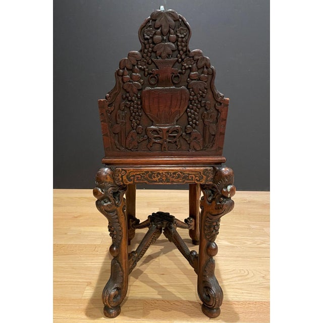 Early 20th Century Carved Chinoiserie Magazine Rack For Sale - Image 4 of 7