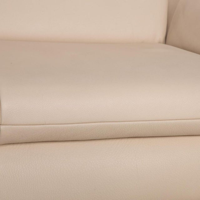Cream Leather Rossini 2-Seater Sofa from Koinor For Sale - Image 4 of 13