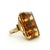 Canary Yellow Vintage FFF Emerald-Cut Citrine Ring in 14k Yellow Gold, Size 6.75 For Sale - Image 8 of 12