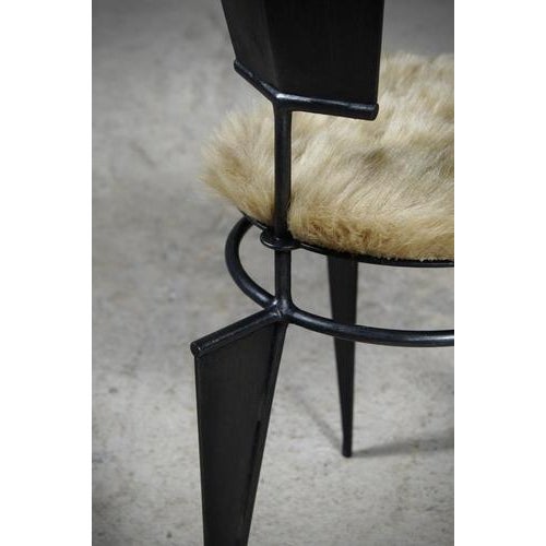 Throne for the King of Birds in Steel and Synthetic Fur by Frederic Gaillard For Sale - Image 6 of 8