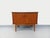 Small vintage Scandinavian-style low sideboard from the 1960s, made of teak, with splayed legs, charming original square...