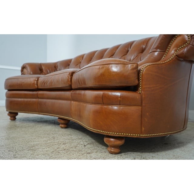 Hancock & Moore Tufted Leather Crescent Sofa Chairish