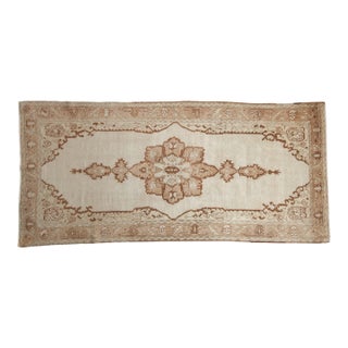 Vintage Distressed Oushak Rug Runner - 4'3" x 9' For Sale