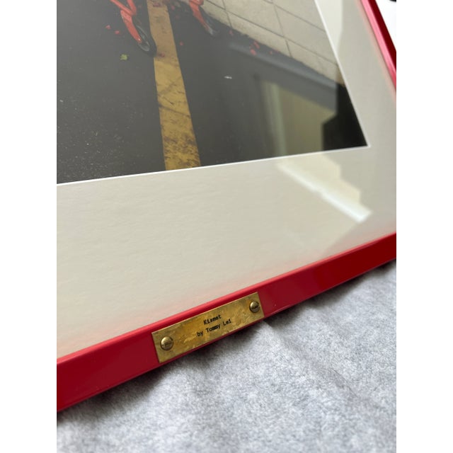 Bougainvillea With Shopping Carts - Framed Limited Edition Photography Print With Vintage Brass Plate For Sale - Image 4 of 5