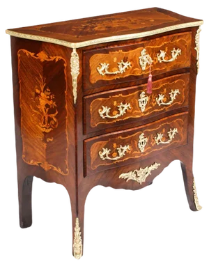 Antique French Louis Revival Marquetry Commode, 19th Century