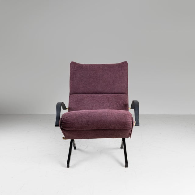 P40 Armchair Blue Second Edition by Osvaldo Borsani for Tecno, 1955 For Sale - Image 5 of 12