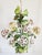 1950s Vintage Italian Handpainted Foral Motif Tole Chandelier For Sale - Image 5 of 18
