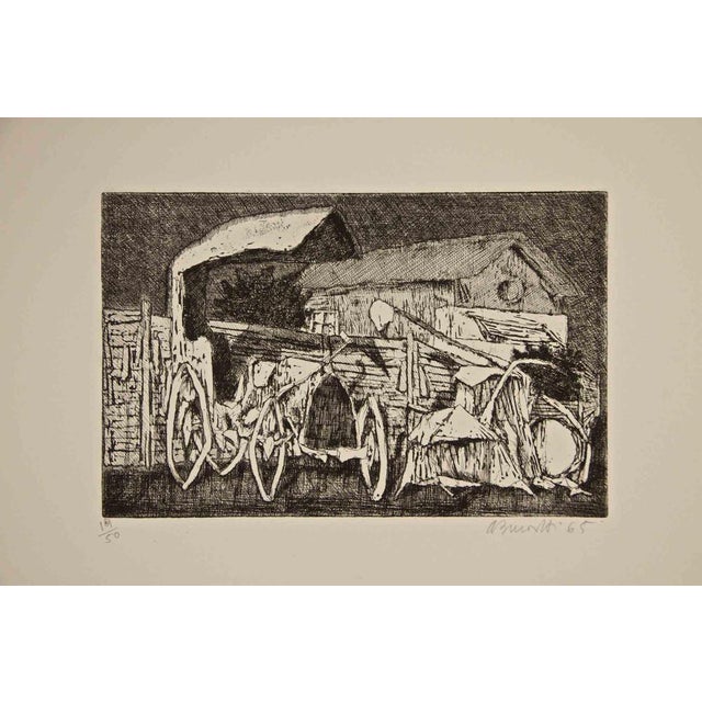 Hand Signed. Edition of 50 prints. Reference: Catalogue Battisti n.7. This piece is attributed to the mentioned...