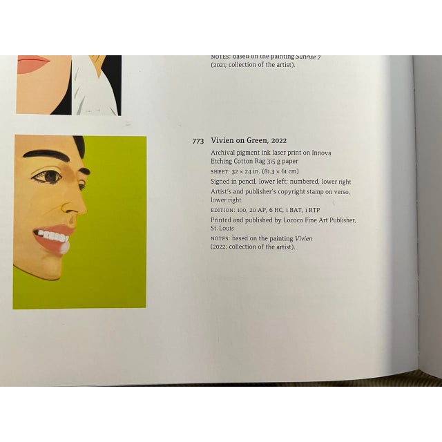 Alex Katz, Vivien on Green, 2022, Archival Pigment Print For Sale - Image 6 of 7