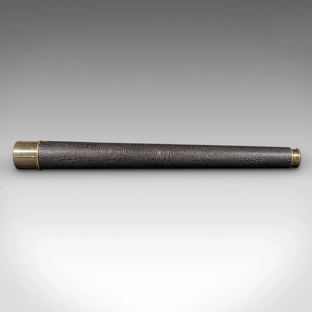 English Large Vintage Wwii Telescope, English, Brass, Military Broad Arrow, Ottway & Co For Sale - Image 3 of 9