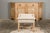 Wood 1920s English Upholstered Stool with Slightly Raised Back For Sale - Image 7 of 12