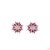 4.42 Carat Round Brilliant Cut Diamond Ruby Gold Earrings, Pair For Sale - Image 4 of 7