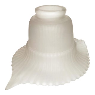 Antique Frosted Glass Lamp Shade For Sale