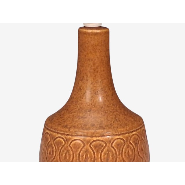 Ceramic 1960s Mid-Century Modern Søholm Stentøj, Table Lamp, Orange Stoneware For Sale - Image 7 of 10