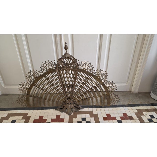 Materials: Brass, metal Dimensions: 39 × 27 × 7 in (99.1 × 68.6 × 17.8 cm) Weight: 4,900 g (10.80 lb) Condition: Antique...