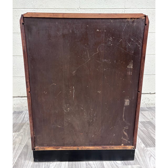 Wood Vintage Art Deco Waterfall Style Oak Bookcase For Sale - Image 7 of 8